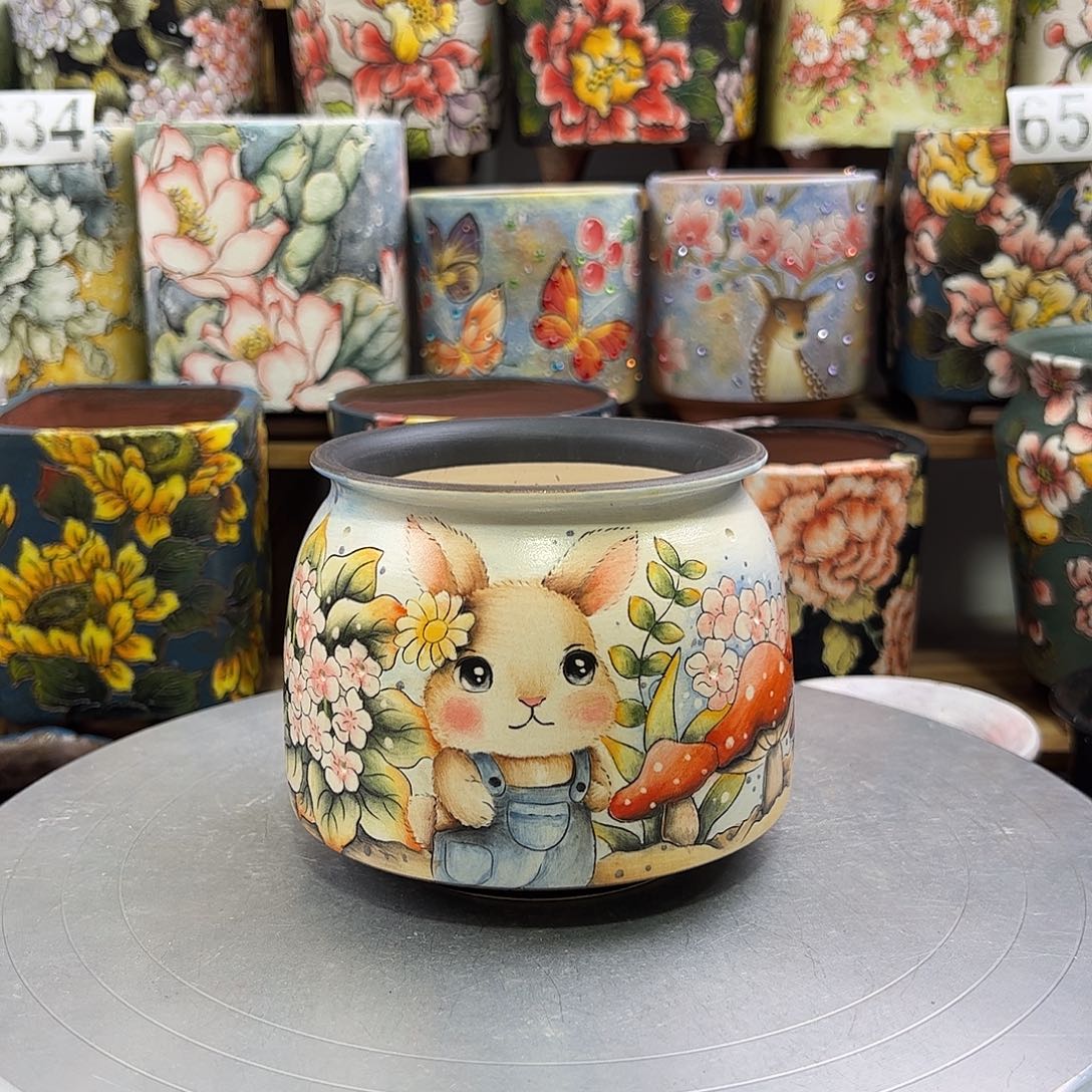 景德镇陶瓷花盆景德镇陶瓷花盆
