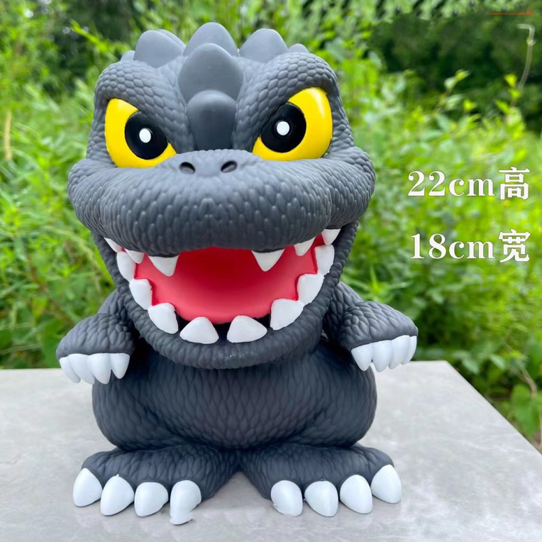 可爱哥斯拉石膏娃娃存钱罐手工上色精选diy涂鸦彩绘玩具摆件