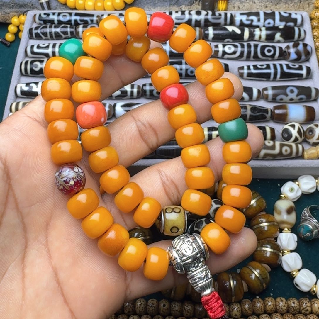 柏香籽/百香籽吊坠牦牛骨