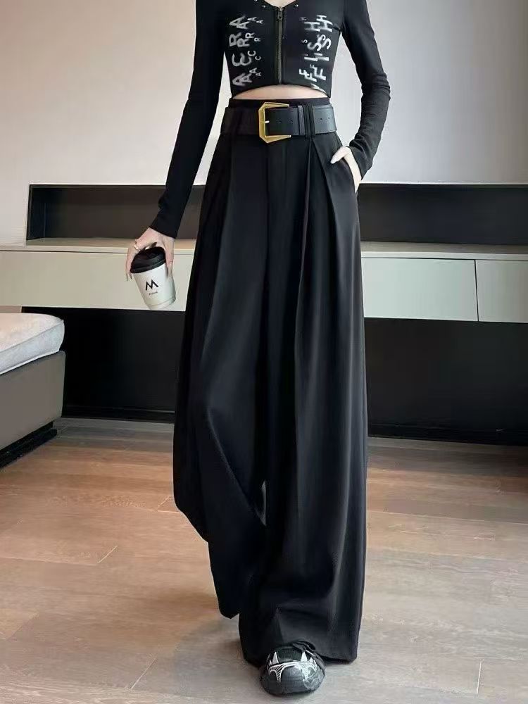 （201-400）2025年爆款时尚高腰气质显瘦直筒裤裙裤阔腿裤