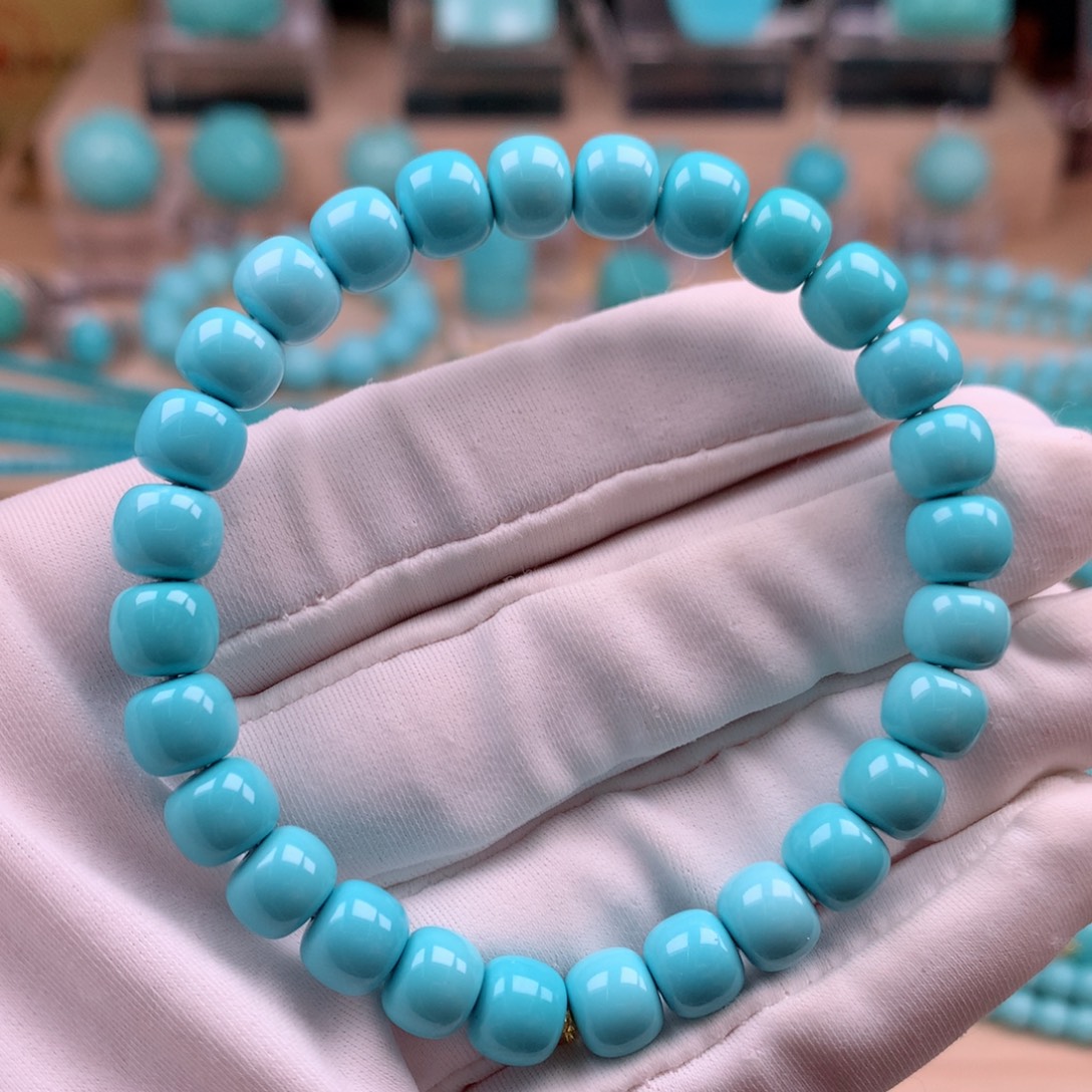 绿松石未镶嵌珠宝奇石7.5mm