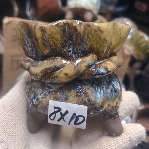 红陶粗陶花盆手工