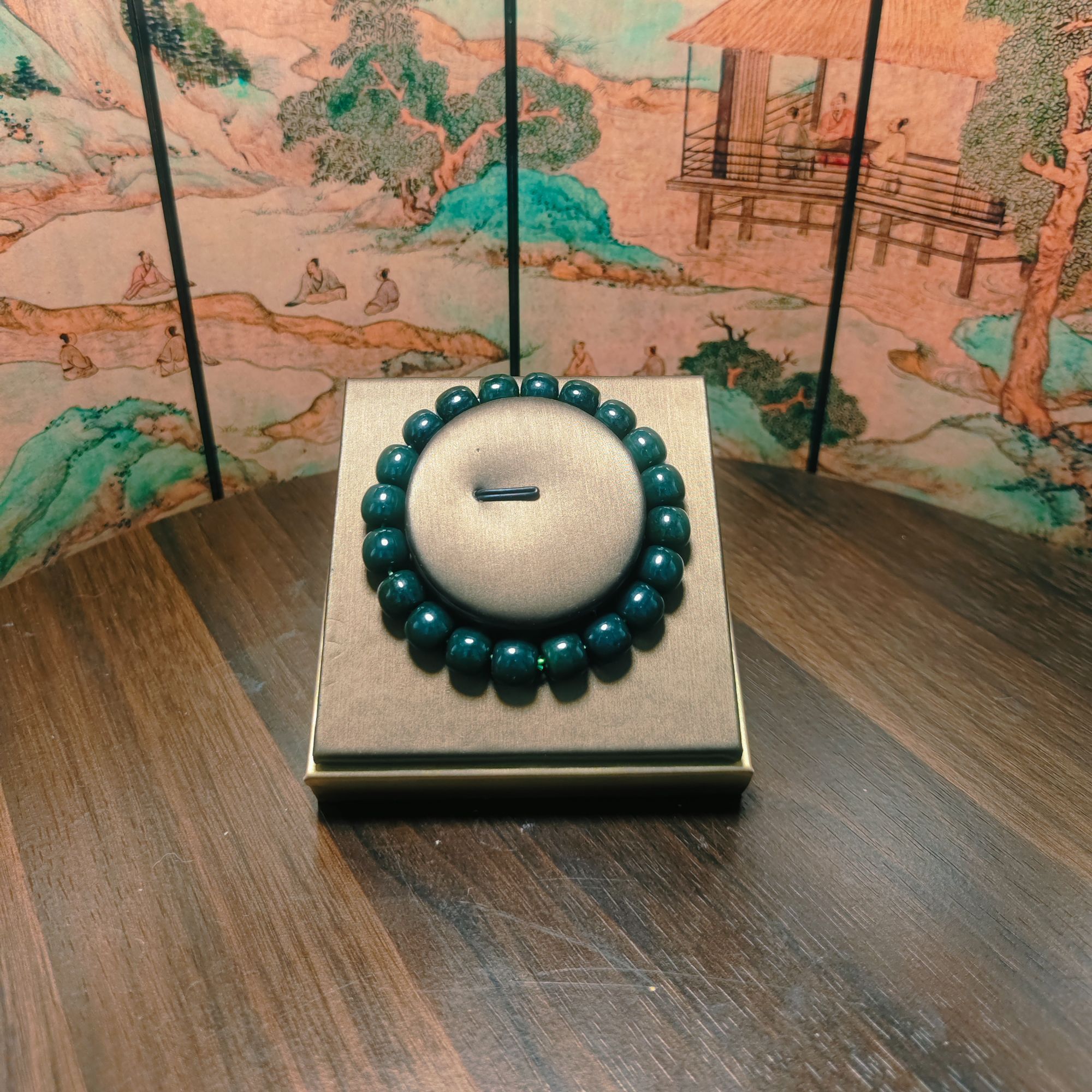 X和田玉桶珠手串（卡10）1844