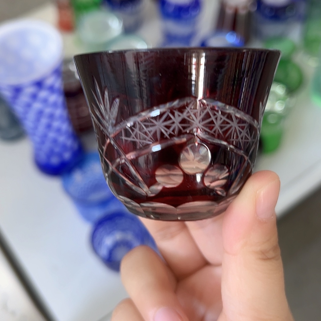 水晶玻璃平底款微瑕一个