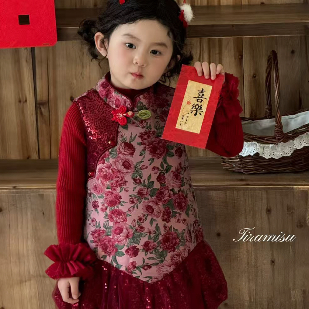提拉米苏25冬女童年服连衣裙