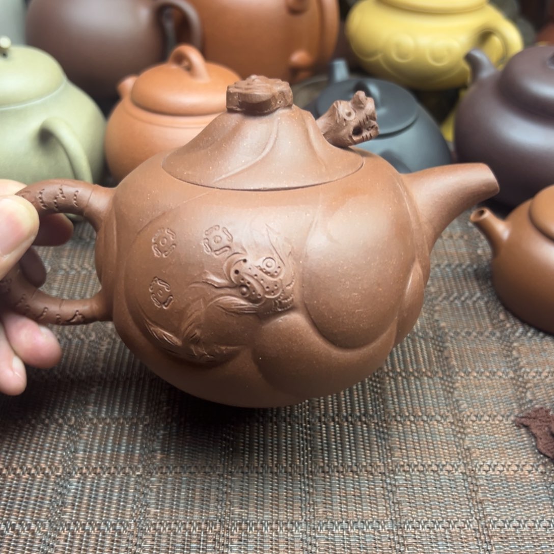 紫砂茶壶宜兴原矿紫砂壶450毫升容量