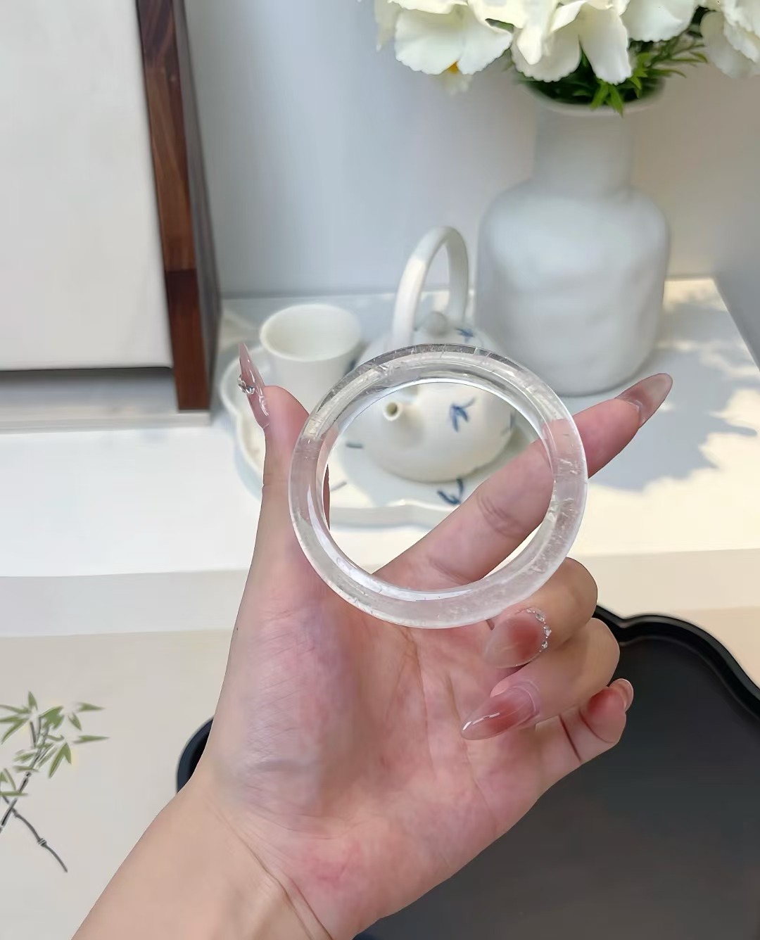 白水晶手镯有清透满天星白水晶手镯仙仙透透（直播间下单）