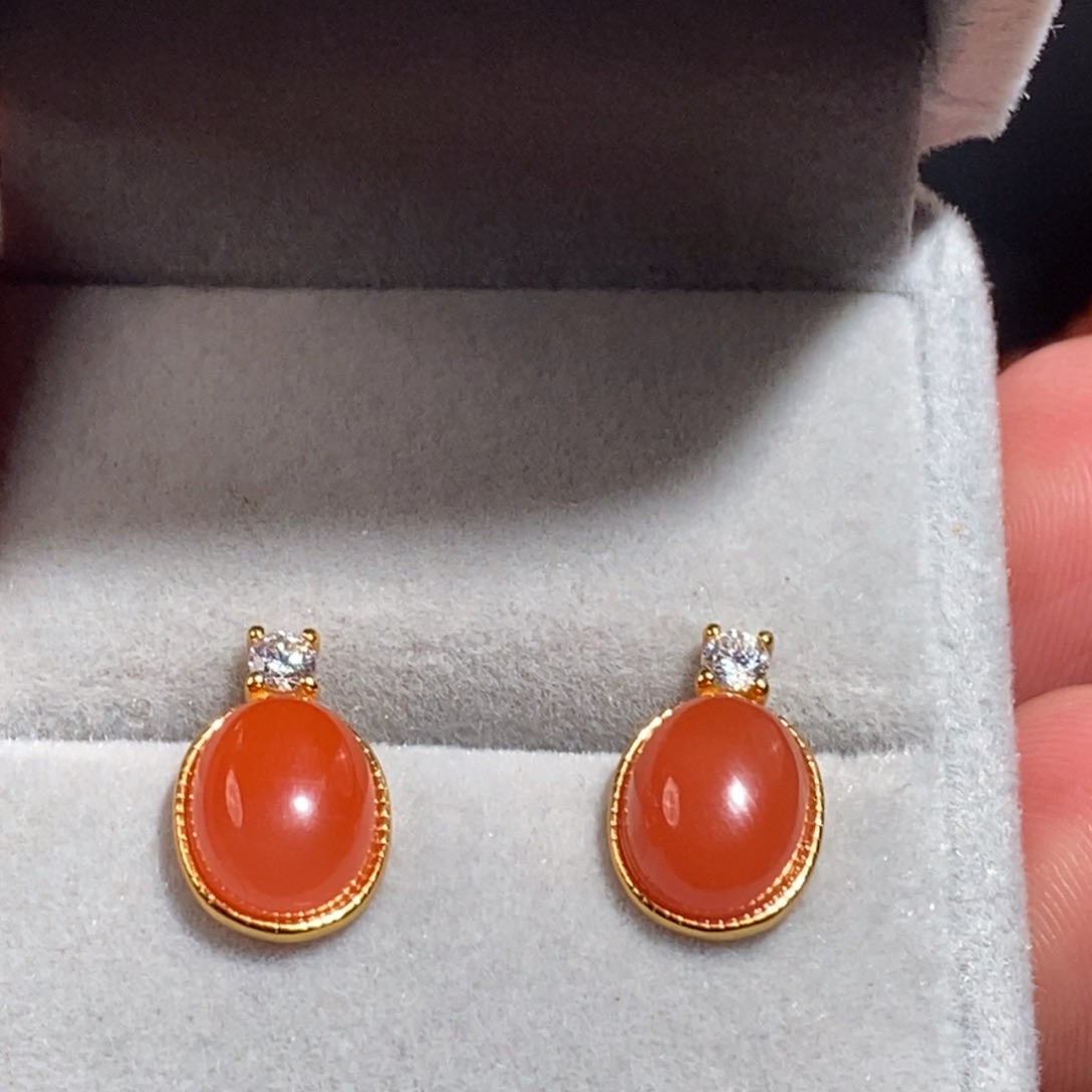 南红玛瑙银S925镶嵌手链