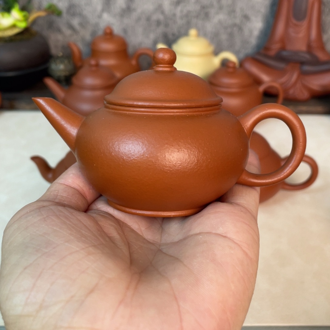 茶壶紫砂生砂生料朱泥小水平100c