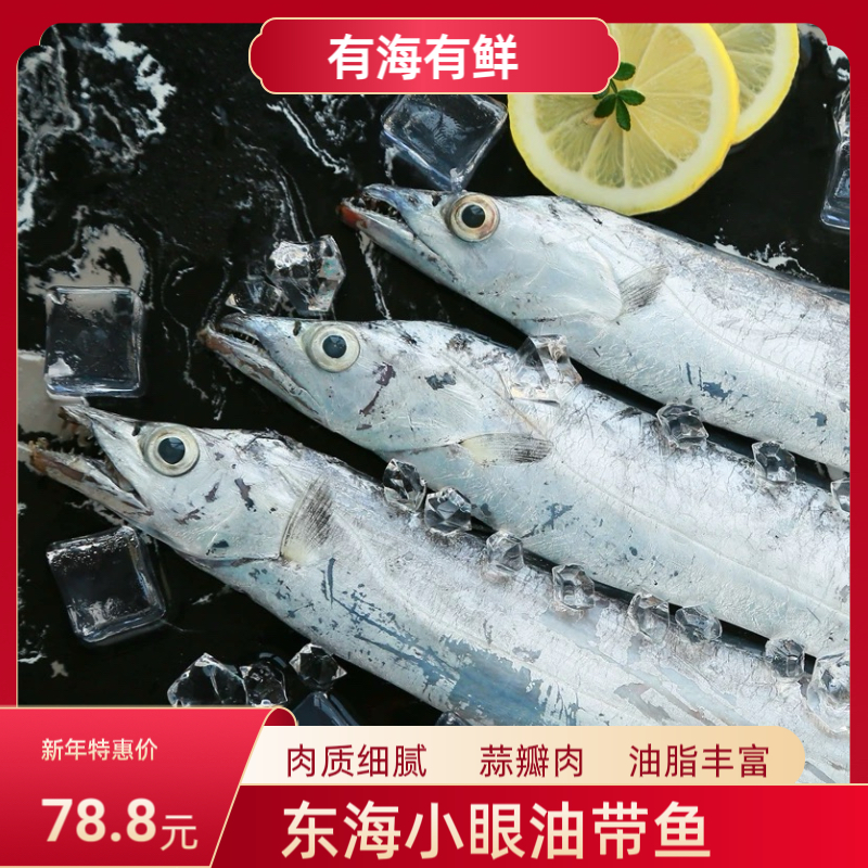 东海小眼油带鱼黑眼带鱼切段真空包装顺丰包邮