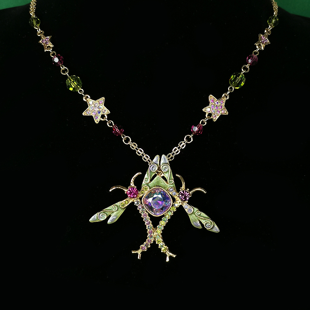 kirksfolly幻彩冰糖蜻蜓胸针双用项链[2502111-070]