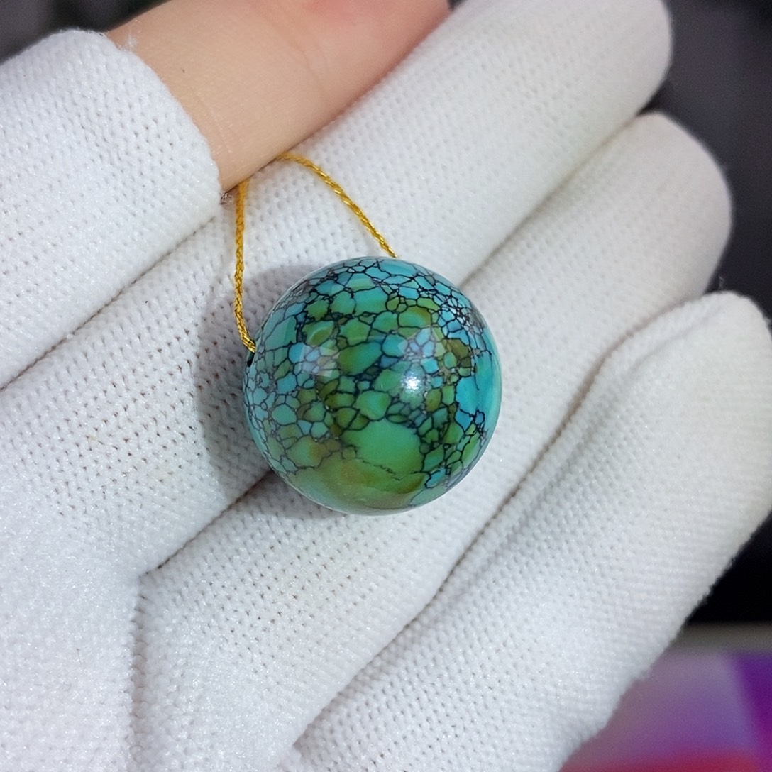 绿松石未镶嵌珠宝奇石18mm+