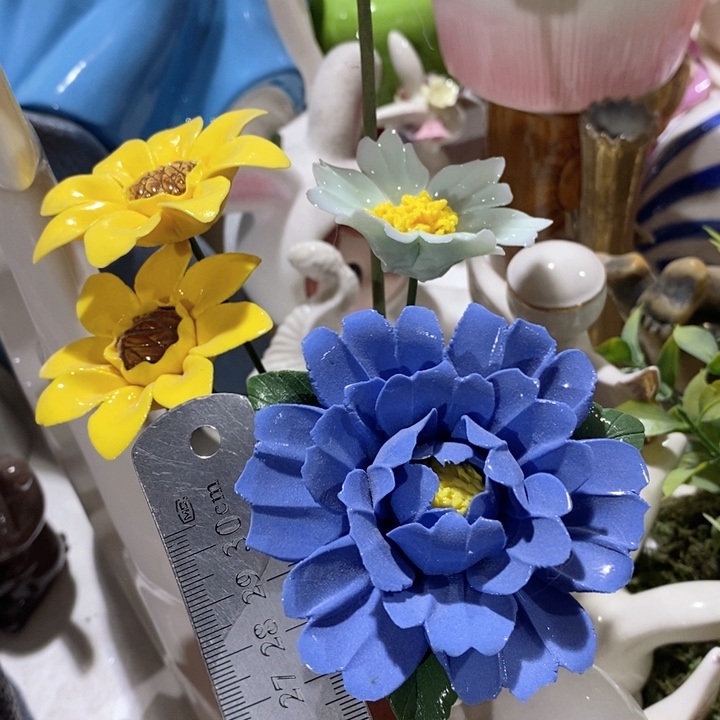 摆件花**間陶瓷树脂家居摆件瑕疵