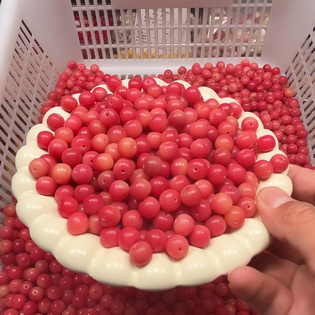 菩提根/象牙果手串500颗樱桃酪苹果珠10尺寸