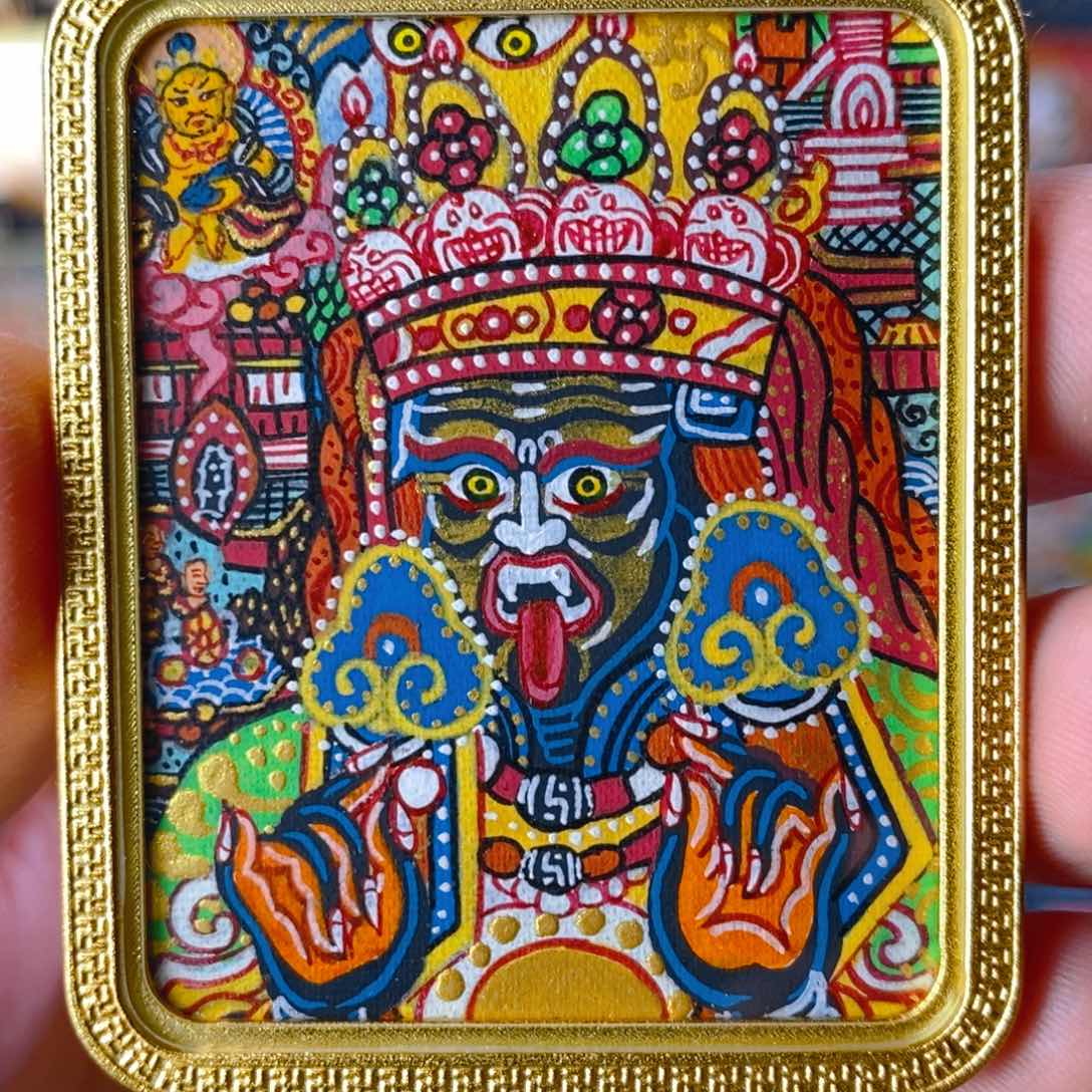 吊坠纯手绘尼泊尔扎基唐卡