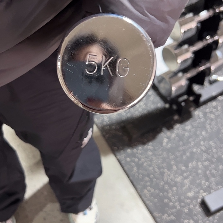 全新电镀纯钢小哑铃5公斤一对