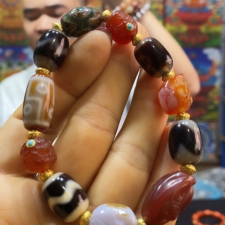 玛瑙/玉髓手链未镶嵌151