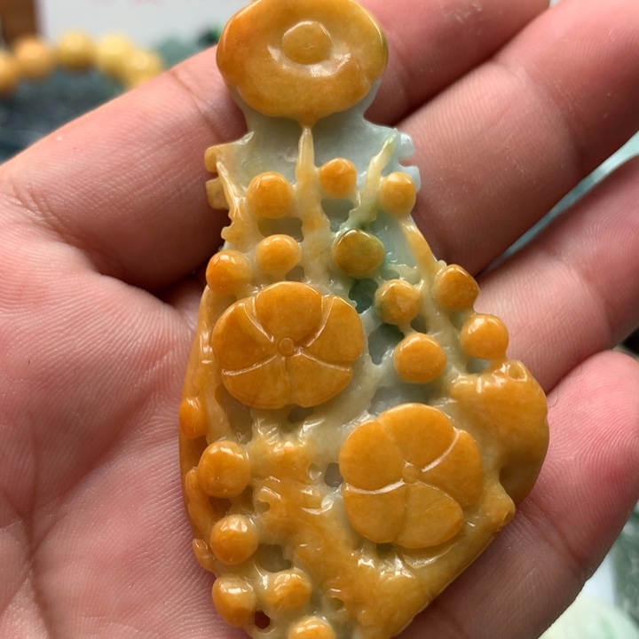 翡翠颈饰未镶嵌保真天然a货翡翠