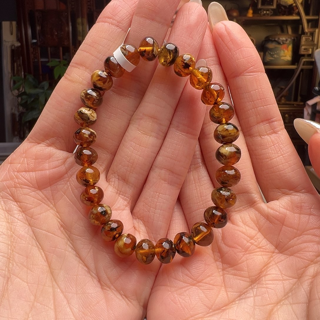 琥珀未镶嵌裸石抚顺琥珀10396八