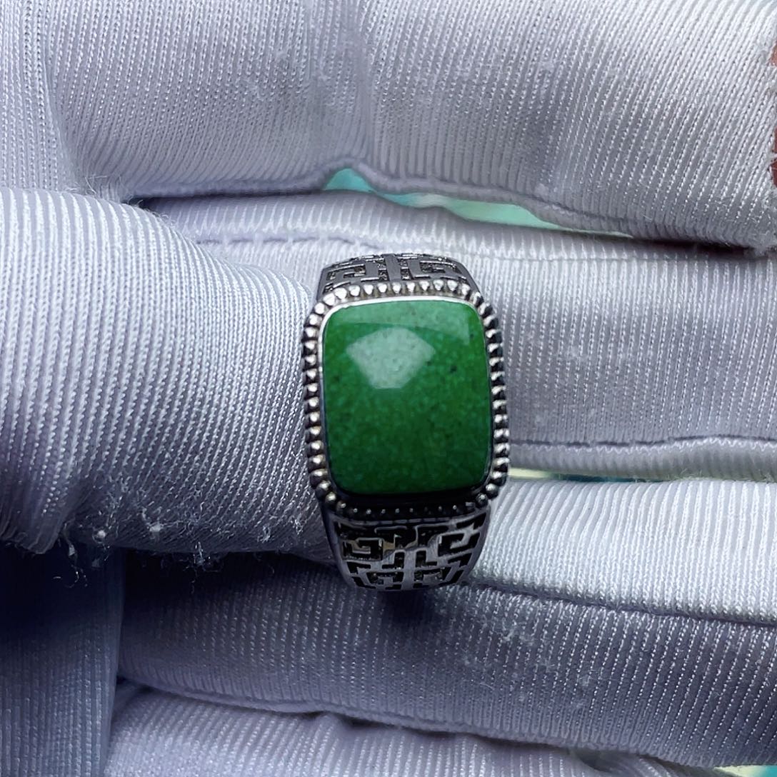 绿松石银S925镶嵌绿松石