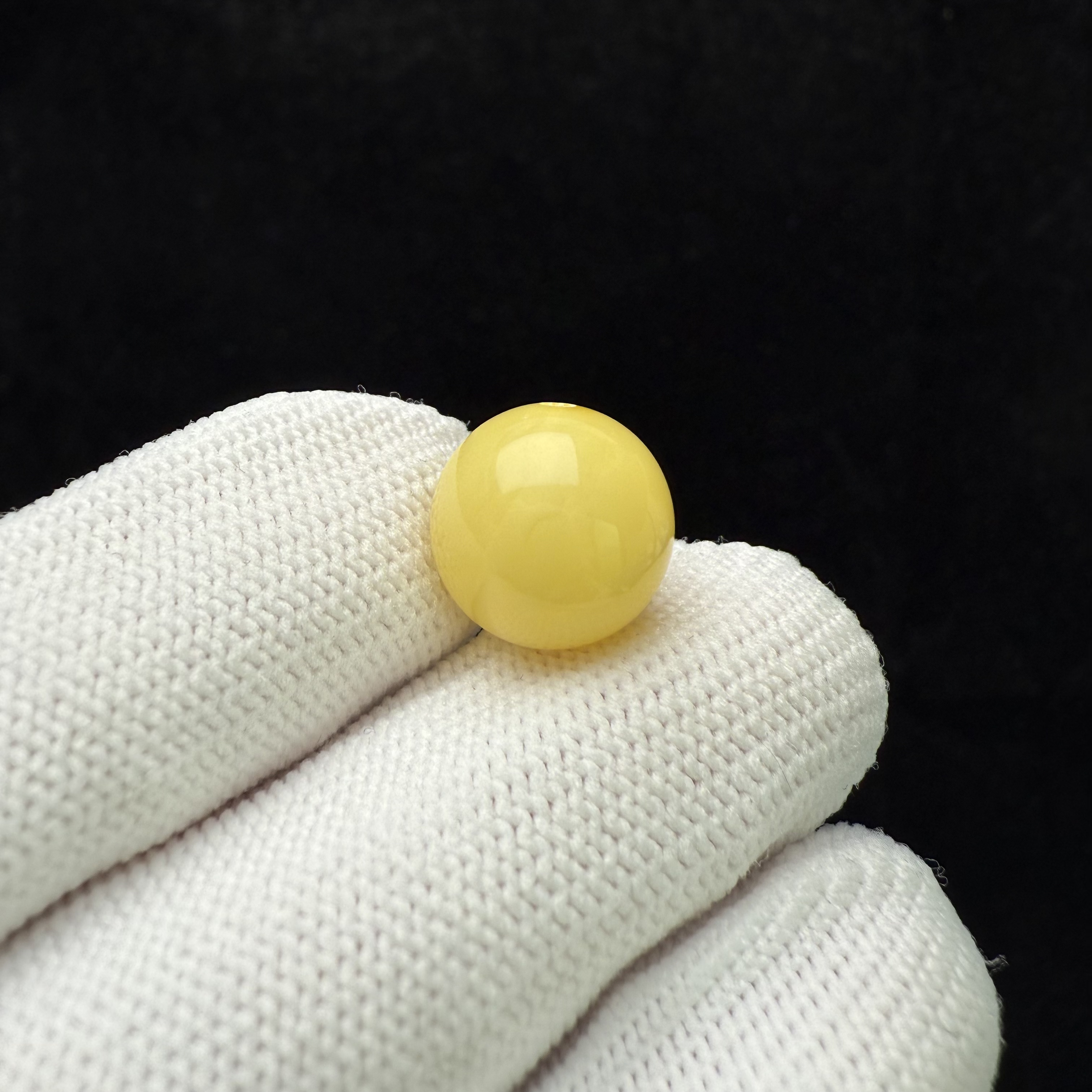 A3068天然蜜蜡 鸡油黄圆珠 12.5mm支持复检 假一罚十