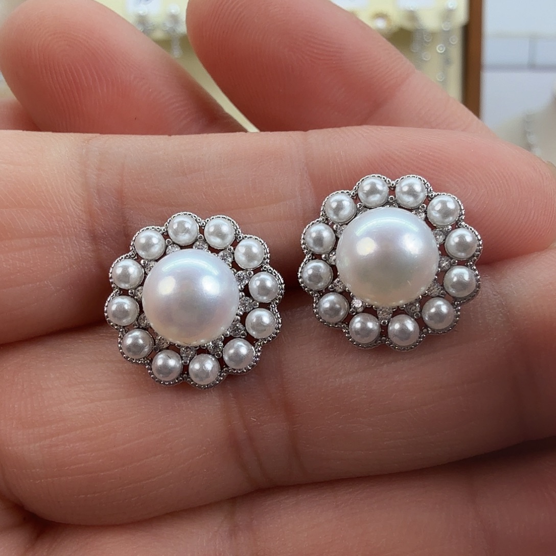 淡水珍珠耳饰未镶嵌