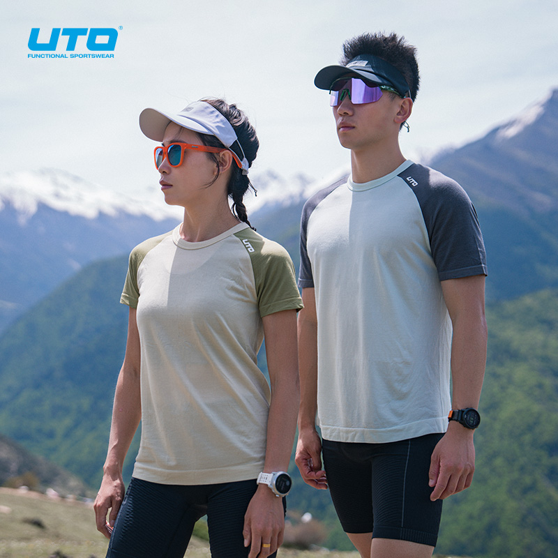 UTO/悠途羊毛云柔速干短袖男女款户外运动夏季圆领休闲薄款半袖