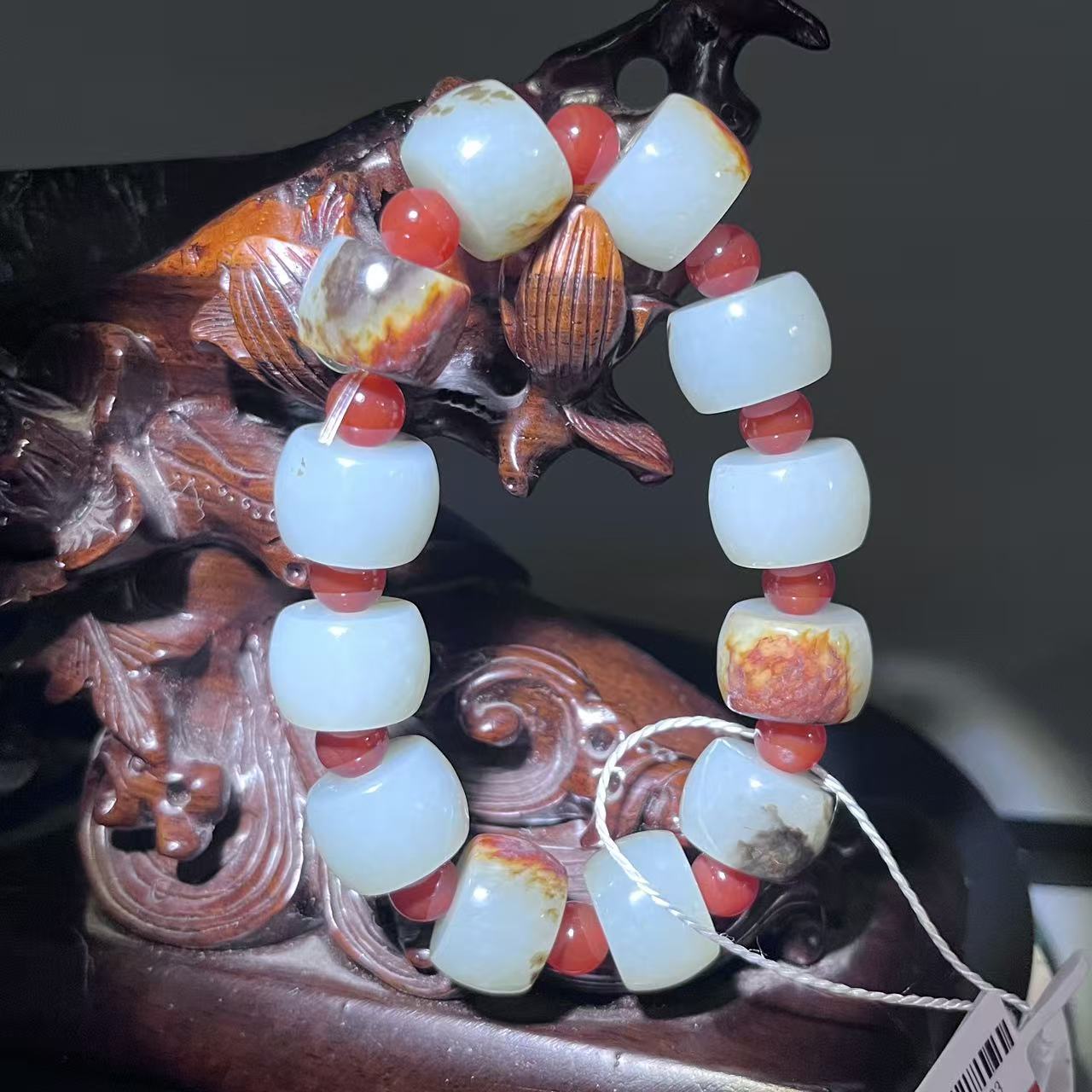 【清代】-和田玉手串2507150003