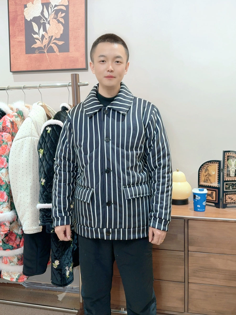 2025冬季新款男士睡衣休闲简约一体加绒夹棉加厚可外穿家居服套装