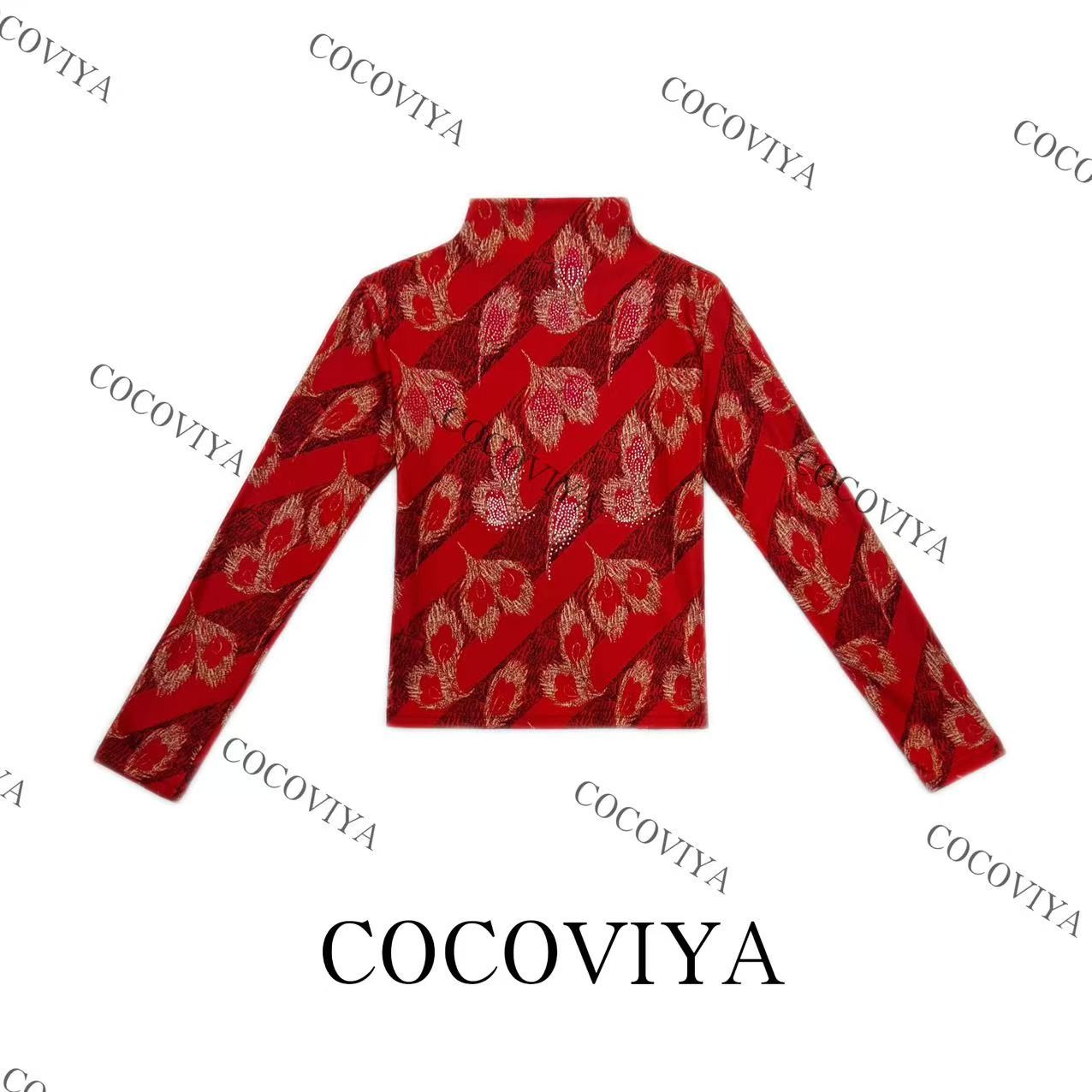 DD 2025 COCOVIYA秋冬潮流落叶加绒设计百搭时尚休闲上衣26C-1011