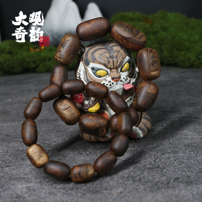 沉香【爱惹罡风】G级单圈沉香手串树心油留疤饱满海南多样性发其一