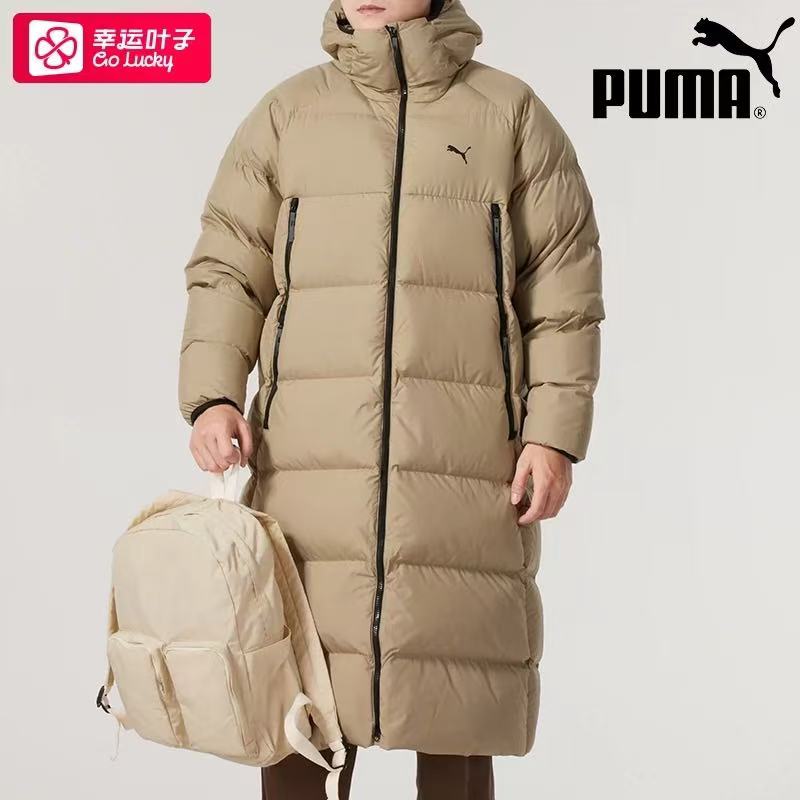 PUMA彪马长款羽绒服外套男女同款冬季新款运动上衣连帽棉羽684116