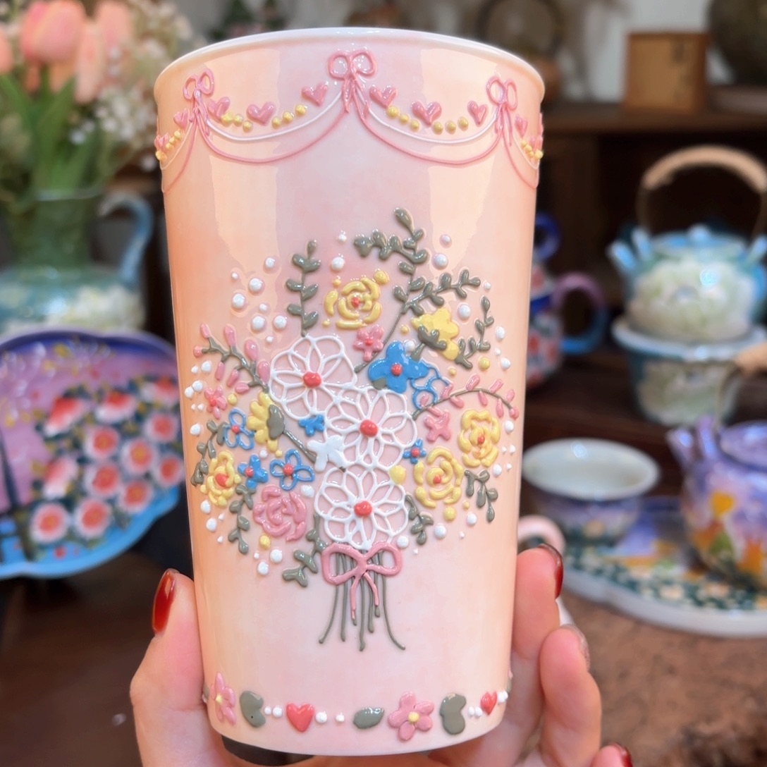 景德镇手绘高温釉下彩陶瓷茶具