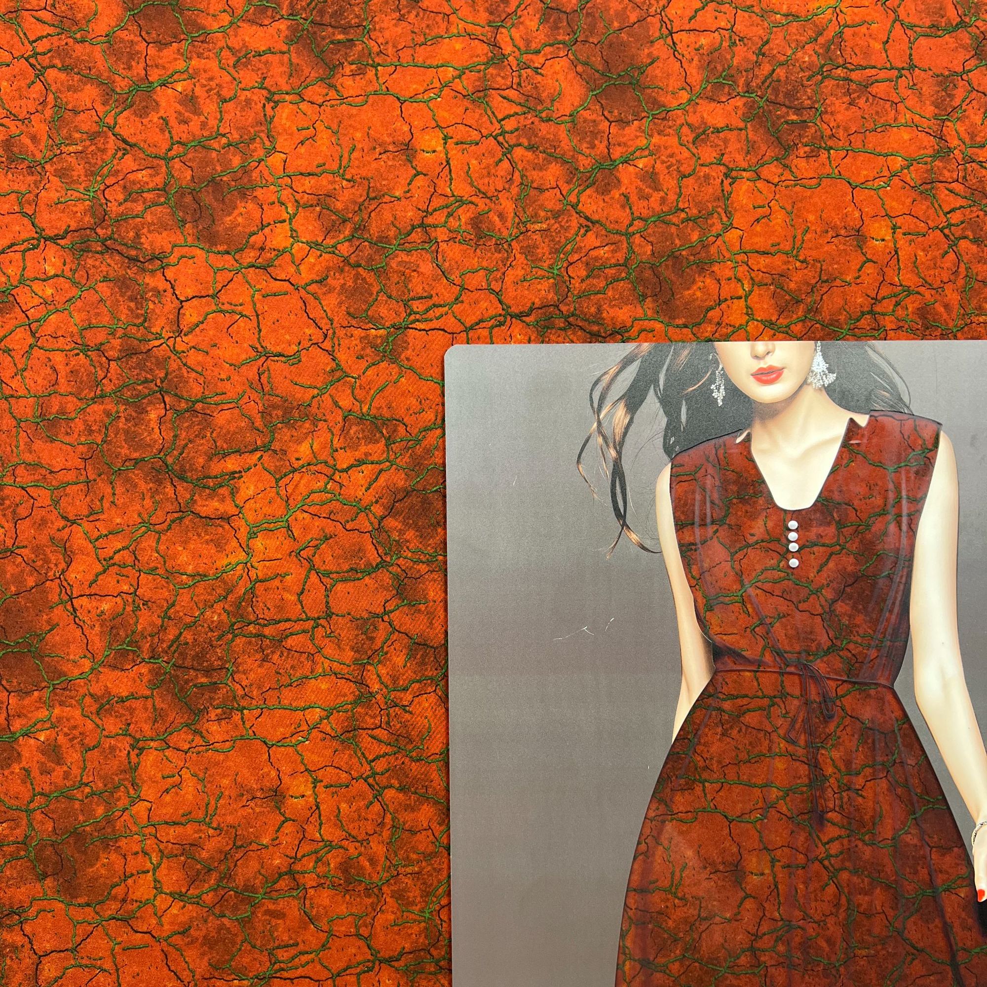 【贡缎.岩浆】岩浆裂纹新款贡缎面料