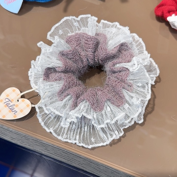 非金属布艺灰紫色 白边