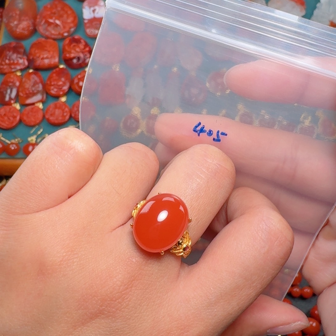 南红玛瑙南红银S925镶嵌