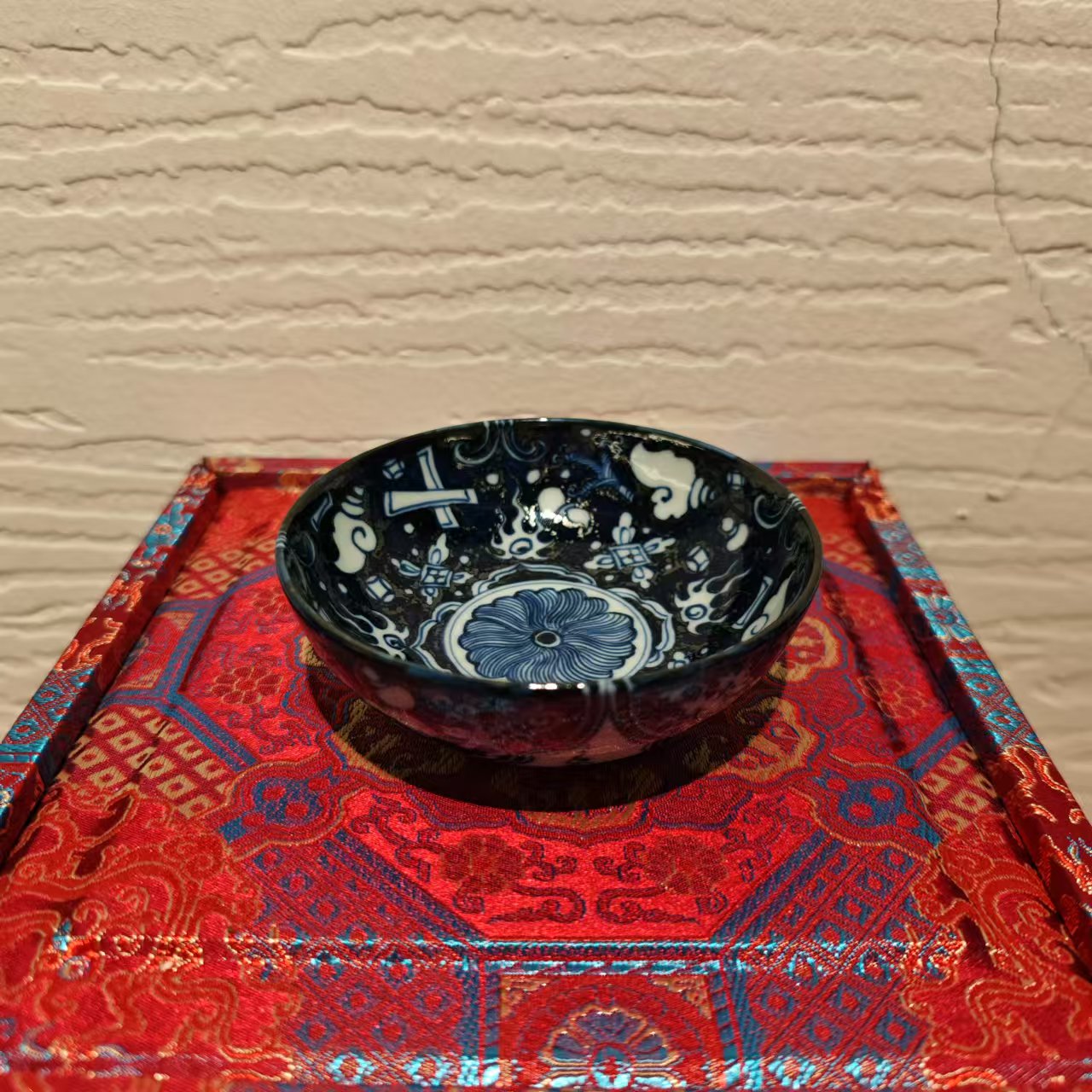 古古景德镇瓷器溯源行元真临古混地杂宝普洱杯—yzlg382