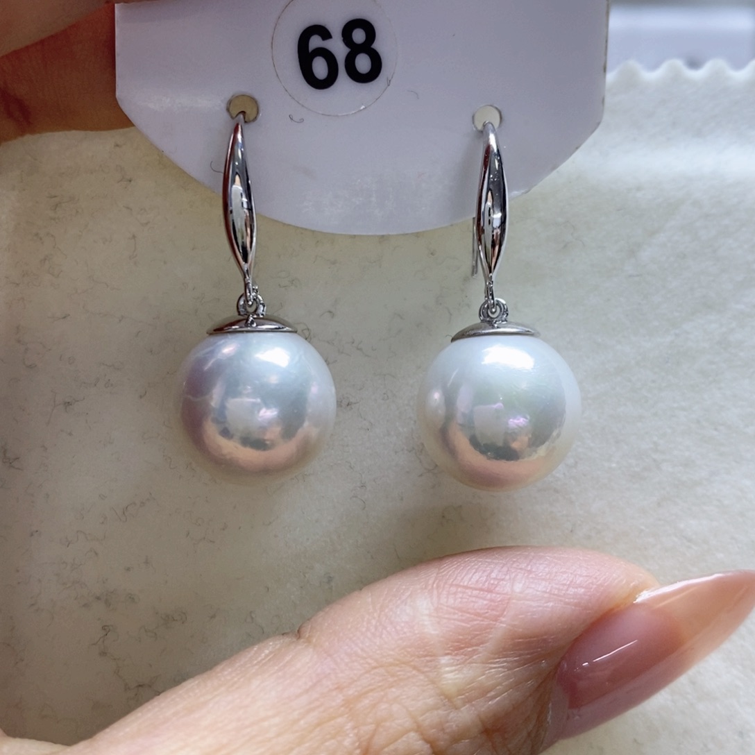 淡水珍珠耳饰银S925镶嵌