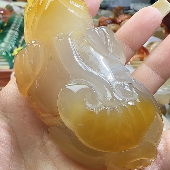 玛瑙/玉髓合金手把件