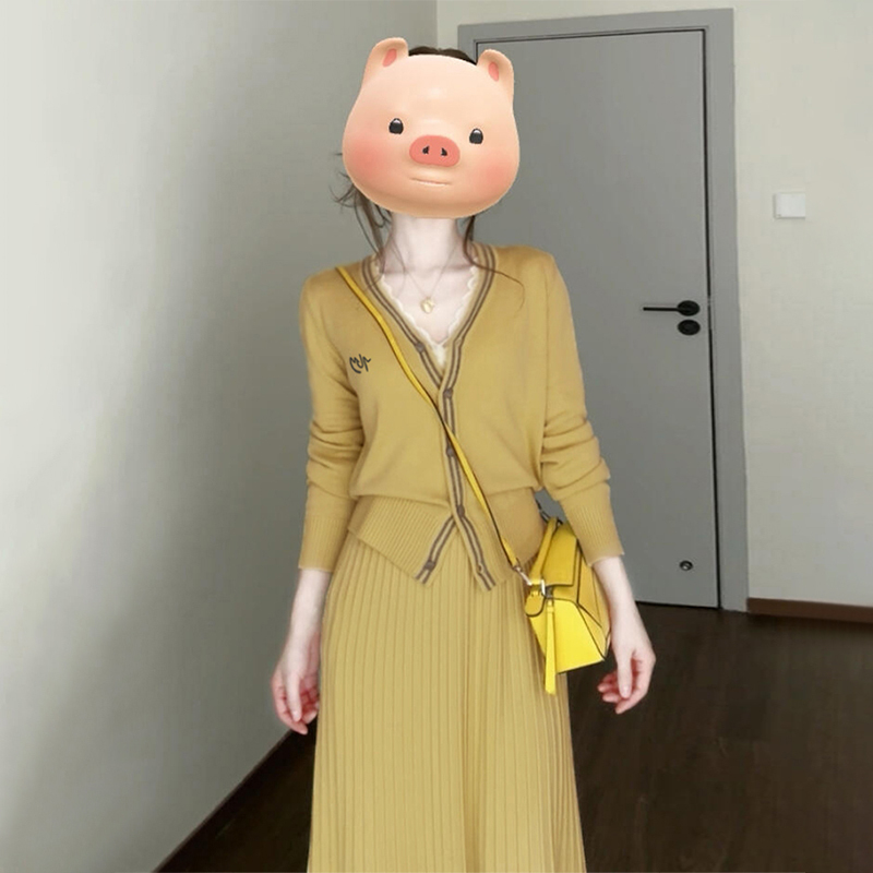1099开秋季流行气质穿搭一整套装高级感连衣裙子女装新款法式长裙