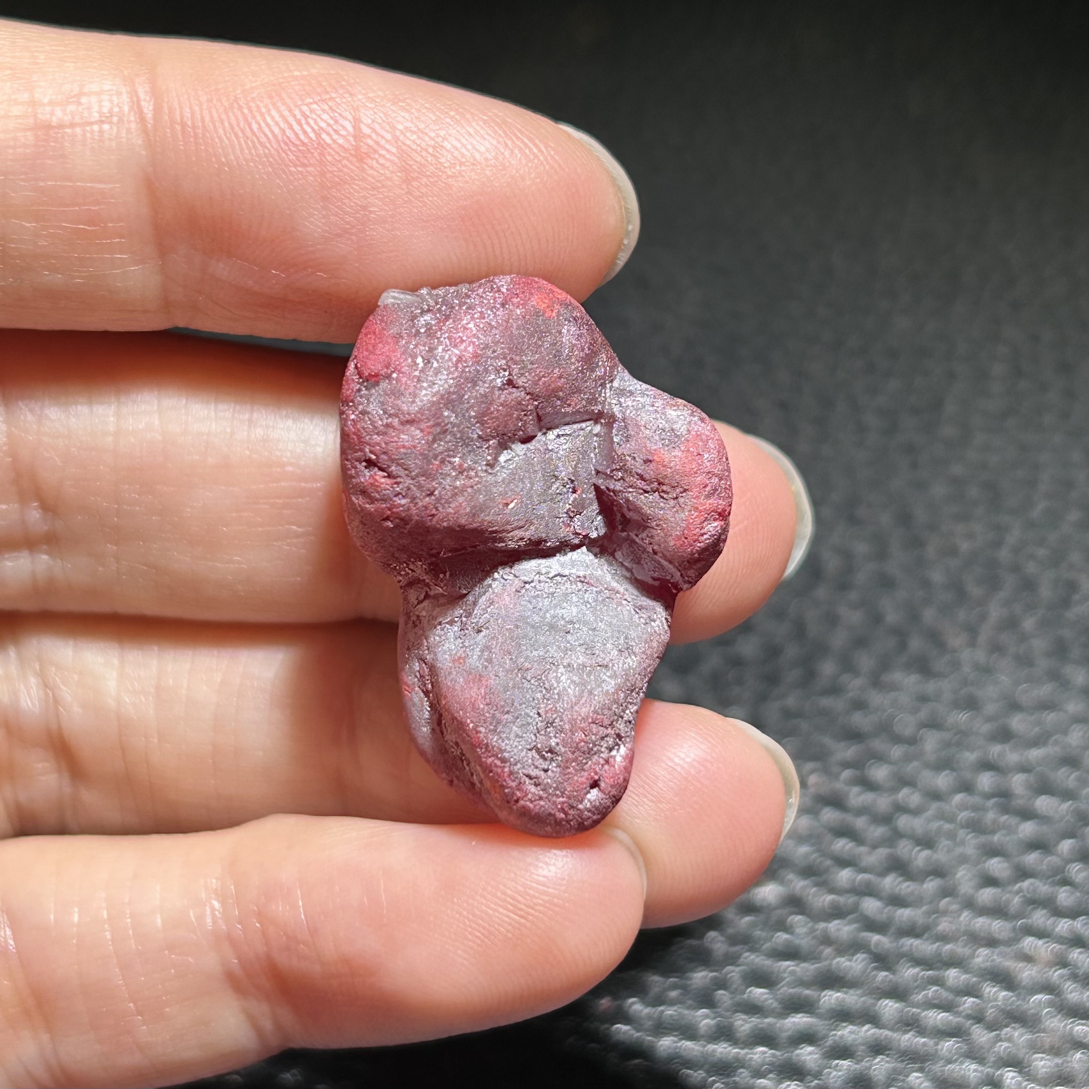 天然辰砂单晶体软红宝石全通透晶体裸石收藏送礼