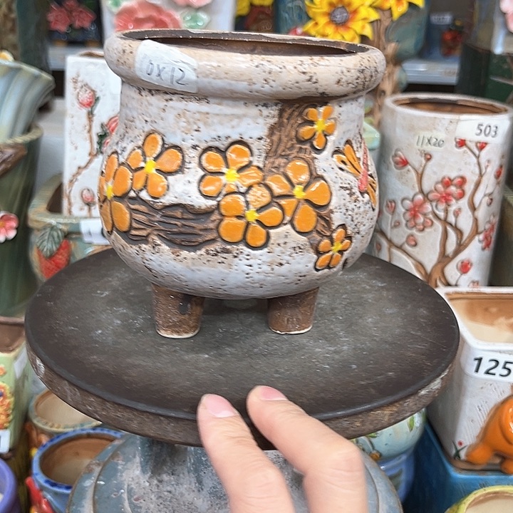 紫砂花盆粗陶材质多肉花盆