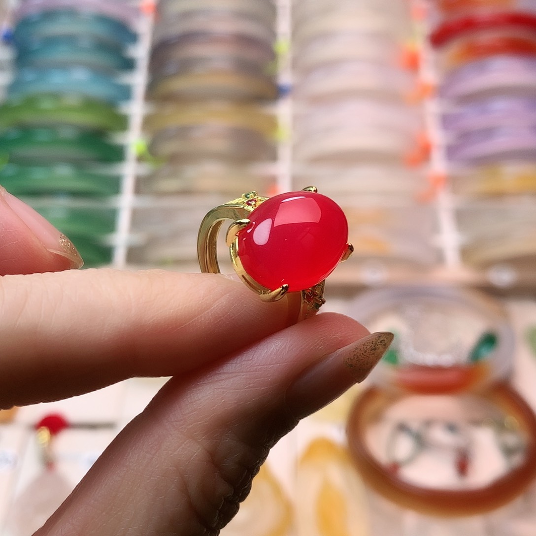 玛瑙/玉髓戒指合金