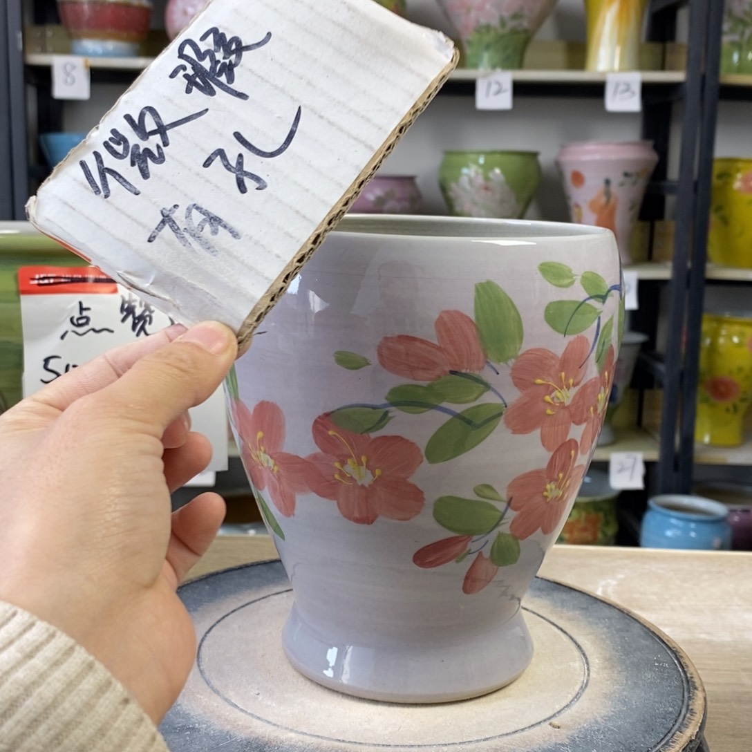 S***w景德镇手工手绘陶瓷花盆