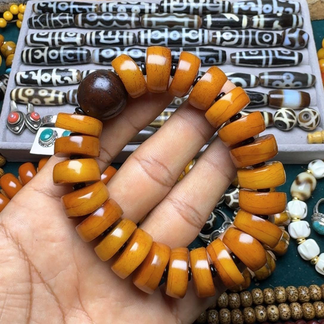 柏香籽/百香籽吊坠牦牛骨