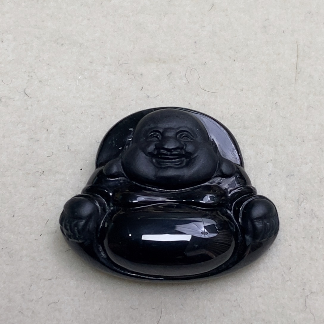 翡翠颈饰未镶嵌墨翠佛公