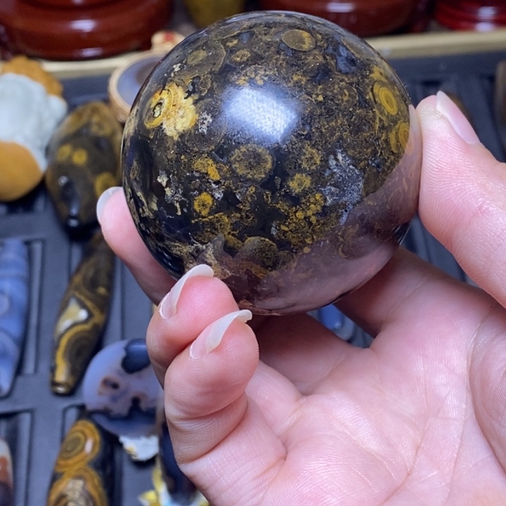 玛瑙/玉髓未镶嵌手把球