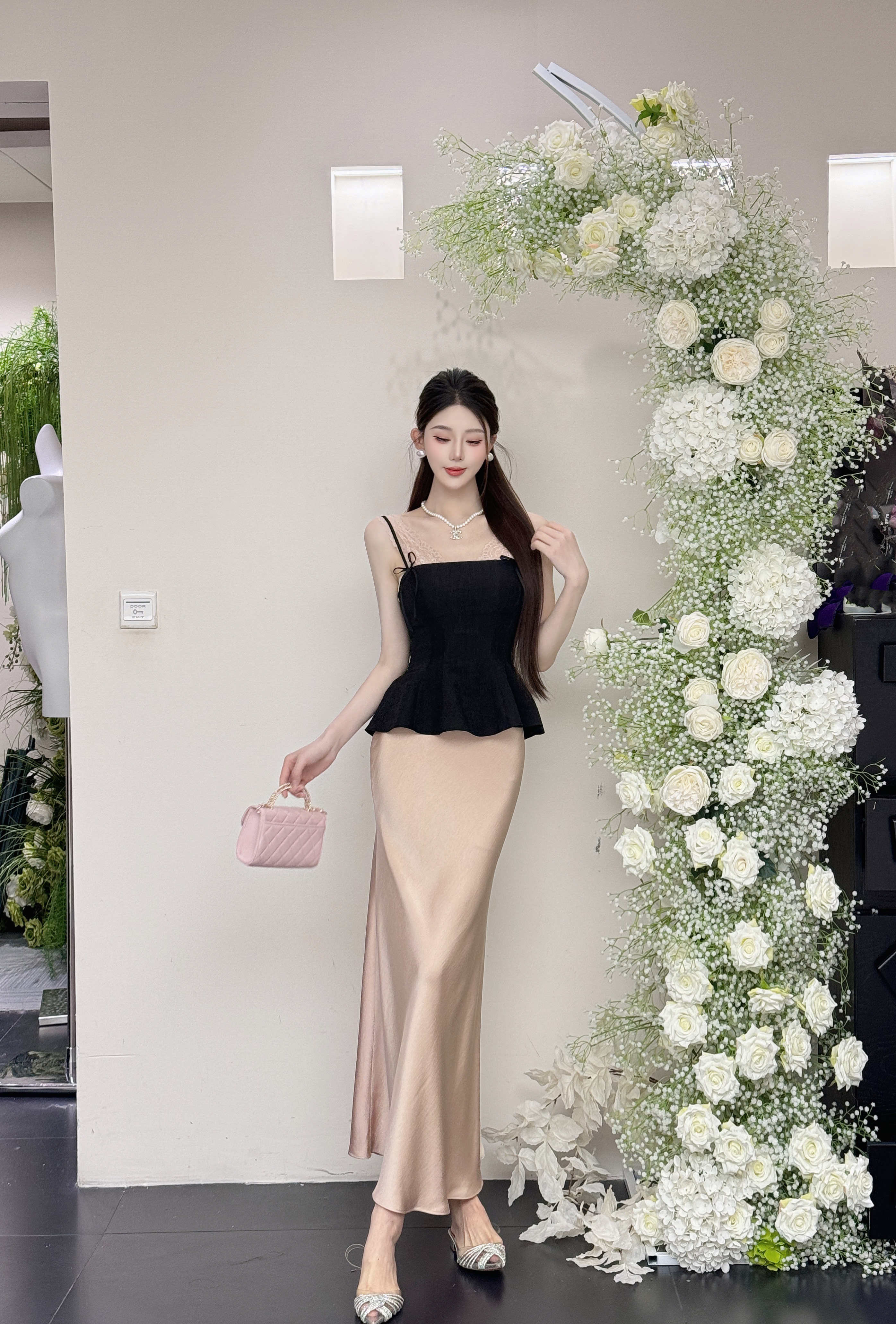 【测款】小雨气质名媛通勤ins风法式时尚套装气质抹胸春日慢人风