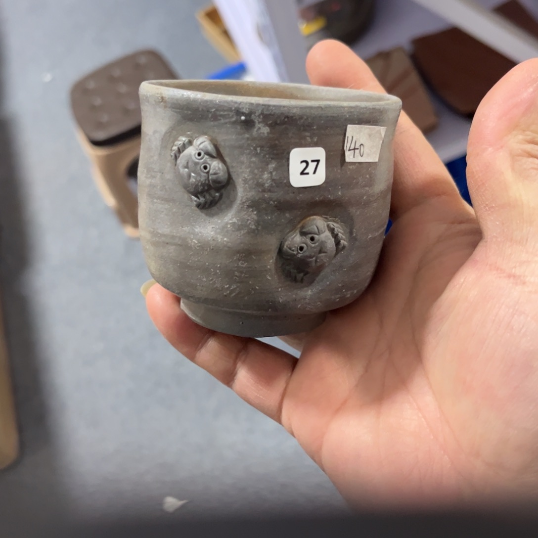 小西陶古备前茶杯茶勺茶盘