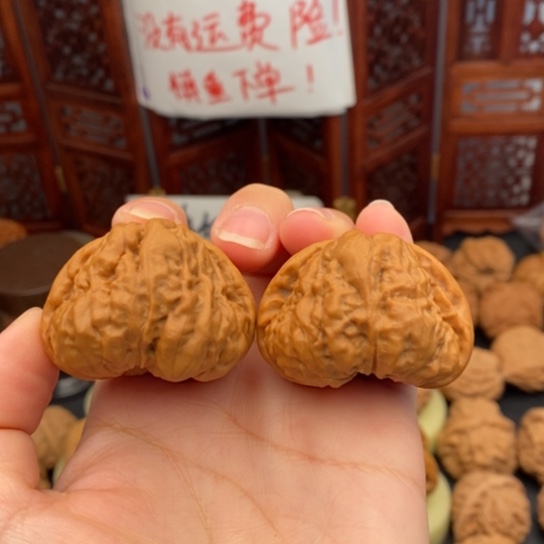 文玩核桃吊坠42三角形开背蛙